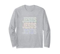 Collegiate Christian Jesus Patchwork Plaid Floreale Pasqua Maglia a Manica