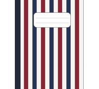 Collegiate Striped Composition Notebook: Large 8.5 x 11 Lined Exercise Book with Left Margin | 100 Pages College Ruled Paper (7.1mm) with Built-in ... and Task Checklists | By Flora & Fossil Press