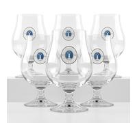 Collesi Birra Artigianale Set 6 Bicchieri Balloon 250 ml con Stelo - Bicchieri da Degustazione per Birra Artigianale e Specialità - Lavabili in Lavastoviglie