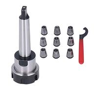 Collet Chuck ER25 Set Kit, 9 Pezzi Porta Pinze in Acciaio al Carbonio, Asta di Estensione MTA4 - ER25 - M16 - Alta Precisione, Sicurezza e Stabilità per Lavorazioni (Matta-Yarakh-M10)