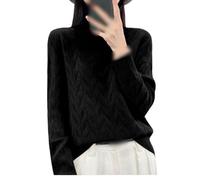 colletto alto Da Donna In Cashmere Pullover Invernale A Maniche Lunghe,Maglione Lavorato A Maglia A Trecce Pullover Di Lana Maglione Lavorato A Maglia Maglione colletto alto Invernale Top Caldi Pull