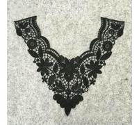 Colletto in pizzo 3D in tessuto di pizzo di cotone, nastro di rifinitura fai da te, ricamo, applique, cucito, guipure, scollatura da sposa, decorazione, 1 pz in vendita-YL57