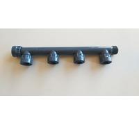 Collettore bocchettonato componibile 4-3-2 uscite-Gomito e tappo 1" c/O-RingPVC