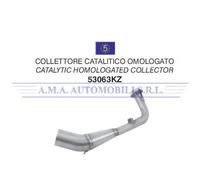 Collettore cat. omo. per scarico Urban Kymco K-XCT 300i 2013 2014 2015 2016 2017