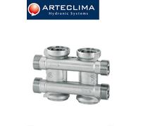 COLLETTORE COMPLANARE COMPONIBILE 2+2 ARTECLIMA IN OTTONE 3/4" CODICE 63034