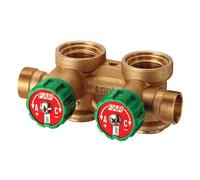 Collettore complanare Far 3752 sinistro giallo 3/4" con valvole 3752 34
