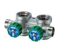 Collettore complanare Far 3753 destro cromato 3/4" con valvole 3753 34