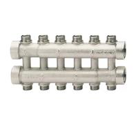 Collettore complanare ottone cromato 1/2"-3/4" 8 uscite mod. 8 vie ITAP