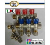 COLLETTORE COMPLETO 2+2 DA 3/4 RUBINETTI MULTISTRATO 16x2 IMPIANTO CARICO BAGNO