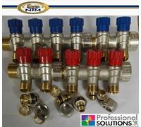COLLETTORE COMPLETO 6+5 DA 3/4 RUBINETTI MULTISTRATO 20x2 IMPIANTO CARICO BAGNO