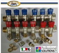 COLLETTORE COMPLETO 9+7 DA 3/4 RUBINETTI MULTISTRATO 20x2 IMPIANTO CARICO BAGNO