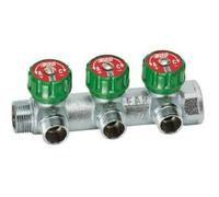 Collettore componibile cromato a 3 derivazioni 1/2" testa piana FAR 3822