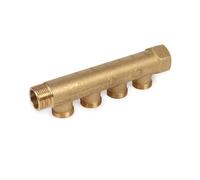 Collettore componibile maschio/femmina 3/4" 4 attacchi ø16 ot Ottone
