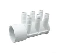 Collettore d'acqua spa con compatibilità OD 1,5 e 3/4 ID e sei uscite discrete tra cui porta di erogazione da 21,5 mm