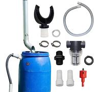 Collettore di acqua piovana, kit deviatore per barile di pioggia, collettore di pioggia per tubo di scarico, Rubinetto Raccordo Serbatoio Recuperatore Acqua Piovana cattura con Tubo Flessibile (50cm)