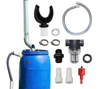 Collettore di acqua piovana, kit deviatore per barile di pioggia, collettore di pioggia per tubo di scarico, Rubinetto Raccordo Serbatoio Recuperatore Acqua Piovana cattura con Tubo Flessibile (100cm)