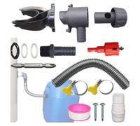 Collettore di acqua piovana per tubo in PVC per la raccolta dell'acqua piovana del tetto con una punta da trapano a corona, una guarnizione di collegamento del contenitore e un tubo flessibile di