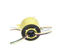 Collettore di anelli di contatto da 1 pz - Connettore rotante con foro passante da 2/4/6/8/12 mm | Anello conduttivo con spazzola in carbone for trasferimento di potenza/segnale a 360°(Type 1)