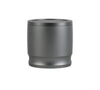 Collettore di fondi di caffè in lega di alluminio da 58 mm con coperchio per macinini espresso - Anti-fuoriuscita, distribuzione uniforme, nero/argento/grigio (grigio)