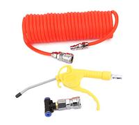 Collettore di Polveri per Pistola ad Aria Compressa in Acciaio Inossidabile da 1/4 di Pollice con Connettore Rapido a 3 Vie per Tubo Flessibile a Molla da 6 M, per la Rimozione Della Polvere Dell'Auto