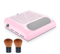 Collettore di polveri per unghie da 80 W, collettore ed estrattore di polveri ricaricabile per nail art, potente aspirazione regolabile, a bassa rumorosità, doppia funzione, collettore di polvere per