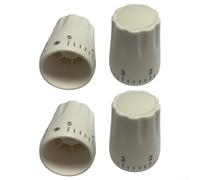 Collettore di riscaldamento a pavimento, kit da 4 pezzi, compatibile con valvole termostatiche e comandi rotanti per sistemi di radiatori (bianco)