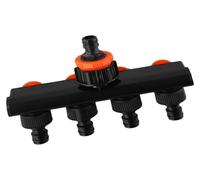Collettore for tubo da giardino a 4 vie con valvole individuali, divisore d'acqua a prova di perdite for sistemi di irrigazione e cura del prato