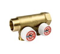 Collettore Giacomini componibile con rubinetti 3/4 x 1/2 M/F 2 attacchi R585CY062