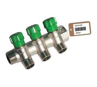 COLLETTORE LINEARE CON RUBINETTI ARRESTO 3 DERIVAZIONI IMPEX F-BRICO 3/4 x 1/2