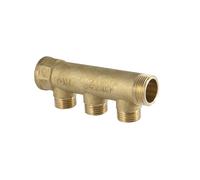 Collettore Lineare in Ottone Giallo Uscita ¾ Eurocono Tdmb 1 x ¾ 4 Vie