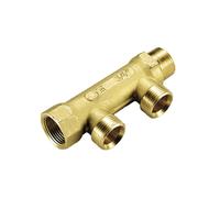 Collettore lineare ottone 2 vie maschio femmina mod. 104068 TIEMME