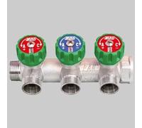 COLLETTORE MULTI FAR 3/4 CON RUBINETTI 3 Vie Int.45 Collettori Far