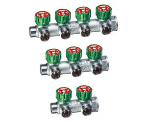 Collettore per Riscaldamento e Sanitari 3/4" 2 3 4 Vie Multi FAR con Valvola