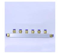 Collettore pneumatico a 9 vie, 6 vie, 8 mm, 20x20 mm, con attacco a pressione, divisore di blocco
