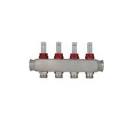 Collettore riscaldamento a 2 3 4 5 6 7 8 9 10 11 12 circuiti con flussometro riscaldamento a pavimento termosifoni per tubo multistrato pex (4 circuiti)