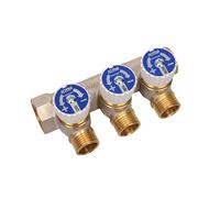 Collettore Riscaldamento in Ottone c/ Rubinetti e adatt. da 3/4 a 2 3 4 Vie ICMA