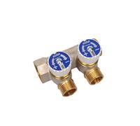 Collettore Riscaldamento in Ottone c/ Rubinetti e adatt. da 3/4 a 2 3 4 Vie ICMA