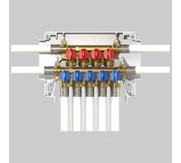 COLLETTORE SANITARIO K4.3 Fastec 1/2 6-5 Valvole Incasso Teco