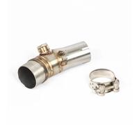 Collettore Silenziatore Connettore Di Scarico Moto Centrale Mid Collegamento Tubo Slip On Per Kawasaki Per Er6n Per Er6f Per Ninja 650f 650r 2012-2016(Argento)