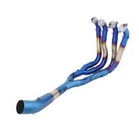 Collettore Silenziatore Moto Scarico Completo Per BMW Per S1000RR 2010-2018 Per S1000R 2015-2018 Intestazione Anteriore Tubo Di Collegamento 60mm Tubo Di Fuga(Blu)