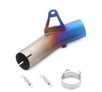 Collettore Silenziatore Per BMW Per S1000RR 2015 2016 Moto Di Scarico Centrale Di Collegamento Tubo Di Collegamento In Acciaio Inox Fuga Silenziatore 60 Millimetri Metà Tubo(Blu)
