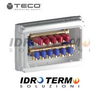 COLLETTORE TECO K4 6+5 SANITARIO MULTI INTERCETTAZIONE DA INCASSO CON RACCORDI