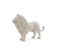 Colleziona una figura realistica di leone bianco con replica di animali, grande,