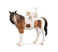 Colleziona una replica realistica di animali di cavalla e terrier, figura extra