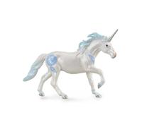 CollezionaUna replica animale realistica Stallone unicorno Figura blu extra larg