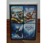 Collezione 4 Film Polar Express Il Orso Yogi Winter Il Dlfin DVD Nuovo R2