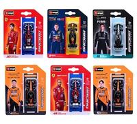 Collezione 6 Pezzi Auto Diecast in Scala 1:64, Replica Dettagliata Monoposto Formula 1, Licenza Ufficiale, Blister, Età Consigliata 14+ Anni
