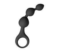 Easytoys Anal Collection Dildo anale con perle in silicone nero