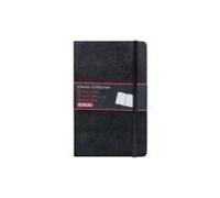 Collezione classica del notebook Herlitz A5 96 foglio 80 g-sq senza legno a scacchi copertura in pelle sintetica nero (10789428) NEW