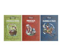 Collezione Classici della Letteratura Disney Pack I. Contiene 3 libri: I promesi Paperi, Dracula di Bram Topker, Guerra e pace